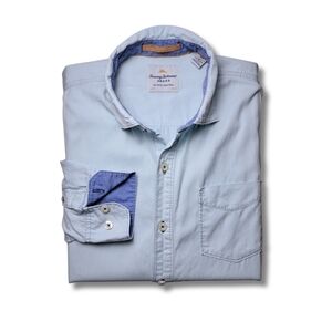 Tommy Bahama Light Blue Aqua Washed Button-Down Shirt M
